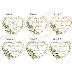 Accessoires|Das Moment Sandzeremonie Glas mit Holzdeckel Hochzeitsbrauch Windlicht Design Geometric Heart