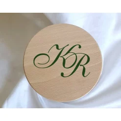 Accessoires|Das Moment Sandzeremonie Glas mit Holzdeckel Hochzeitsbrauch Windlicht Design Calligraphy