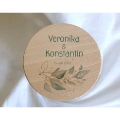 Accessoires|Das Moment Sandzeremonie Glas mit Holzdeckel Hochzeitsbrauch Windlicht Design Salbei II