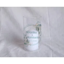 Clearance Sandzeremonie Glas mit Holzdeckel Hochzeitsbrauch Windlicht Design Salbei rund Accessoires