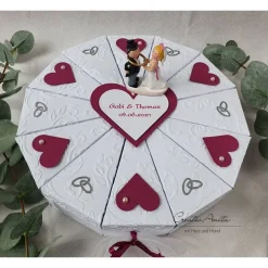 Schachteltorte RINGE WEISS-BEERE Geldgeschenk Torte Hochzeit Geschenkidee Geldgeschenke