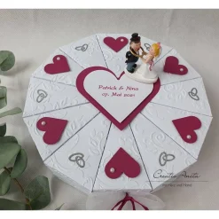 Schachteltorte RINGE WEISS-BEERE Geldgeschenk Torte Hochzeit Geschenkidee Geldgeschenke