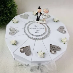 Outlet Schachteltorte Torte SILBERHOCHZEIT Geldgeschenk Geldgeschenke