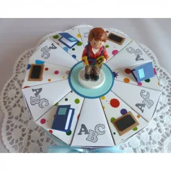 Sale Schachteltorte zur Einschulung, erster Schultag, Geldgeschenktorte 23cm Ø, für einen Jungen Kinder Einschulung