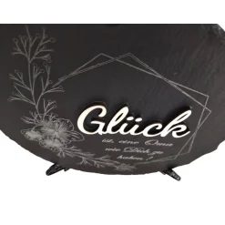 Best Schiefer und Holz / personalisierbare Schieferplatte mit Gravur und Holzdekor / 3D / Geschenk für Ehefrau, Tochter Geschenke