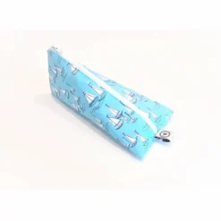Federmäppchen|Afrosteff Schlampermäppchen, Federmäppchen blau mit Schiffe, dreieckig