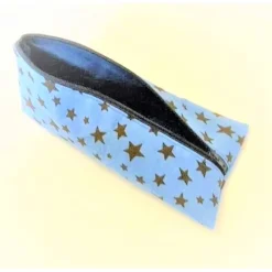 Sale Schlampermäppchen, Federmäppchen blau mit Sterne, dreieckig Kinder Federmäppchen
