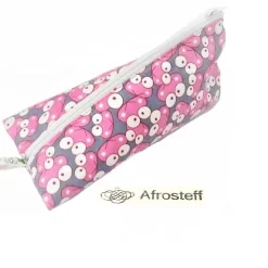 Sale Schlampermäppchen, Federmäppchen rosa mit Frösche, dreieckig Kinder Federmäppchen