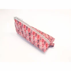 Clearance Schlampermäppchen, Federmäppchen rosa geblümt, dreieckig Kinder Federmäppchen