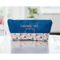 New Schlampermäppchen "Lehrerin mit Herz", Federmäppchen, Stifte Mäppchen Kinder Federmäppchen