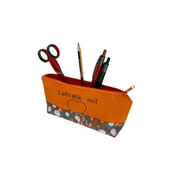 Discount Schlampermäppchen "Lehrerin mit Herz", Federmäppchen, Stifte Mäppchen Kinder Federmäppchen