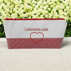 Sale Schlampermäppchen "Lehrerin mit Herz", Federmäppchen, Stifte Mäppchen Kinder Federmäppchen