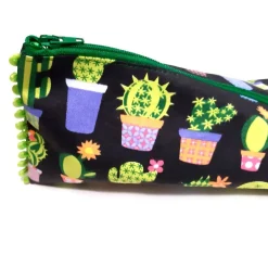 Federmäppchen|Afrosteff Schlampermäppchen mit Kaktus Motiv, Federmäppchen dreieckig