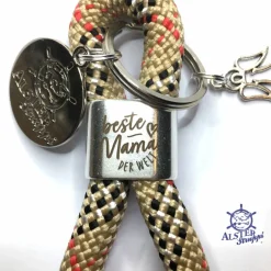 Accessoires|AlsterStruppi Schlüsselanhänger Echt-Silber 925 Ring - personalisiert