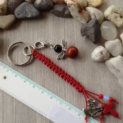 Geschenke|einfachpetra Schlüsselanhänger 'Glaube, Liebe, Hoffnung' mit Engelcharm