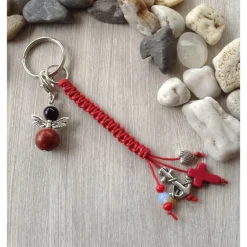 Geschenke|einfachpetra Schlüsselanhänger 'Glaube, Liebe, Hoffnung' mit Engelcharm