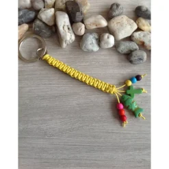 Geschenke|einfachpetra Schlüsselanhänger mit Kreuz, Fisch und bunten Perlen