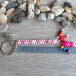 Geschenke|einfachpetra Schlüsselanhänger mit Kreuz, Fisch und bunten Perlen