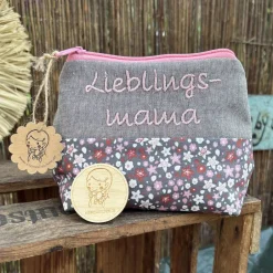 Accessoires|Kleines Lieschen Schminktasche Lieblingsmama – Handgenähte Kosmetiktasche als Geschenk für Mama