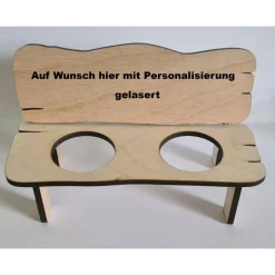 Junggesellenabschied|Der Grillkasper Schnapsbank mit Gravur  inkl. Gläser - Originelles Geschenk zum Abschied Rente Vatertag Junggesellenabschied