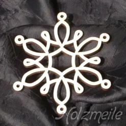 Schneeflocke Alaska aus Holz Baumschmuck