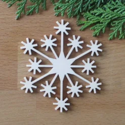 Baumschmuck|holzmeile Schneeflocke Lappland aus Holz