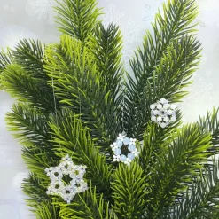 Schneeflocken / Eiskristalle aus Kristallglasperlen – groß (3er Set) als Weihnachtsdeko Geschenke