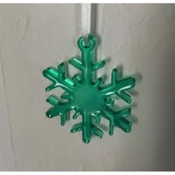 Sale Schneeflocken aus Resin Gießharz grün Weihnachtsdeko