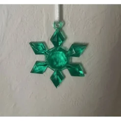 Sale Schneeflocken aus Resin Gießharz grün Weihnachtsdeko