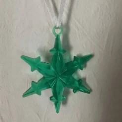 Sale Schneeflocken aus Resin Gießharz grün Weihnachtsdeko