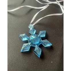 Best Schneeflocken aus Resin Gießharz hellblau Weihnachtsdeko