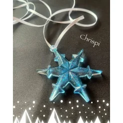 Best Schneeflocken aus Resin Gießharz hellblau Weihnachtsdeko