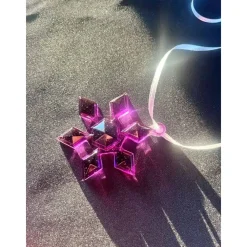 Sale Schneeflocken aus Resin Gießharz lila Weihnachtsdeko