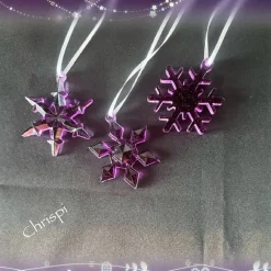 Sale Schneeflocken aus Resin Gießharz lila Weihnachtsdeko