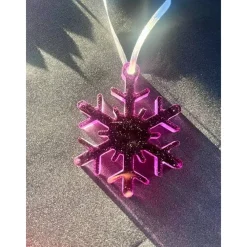 Sale Schneeflocken aus Resin Gießharz lila Weihnachtsdeko