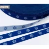 Outlet Schneeflocken Webband blau/weiß 9mm Deko- & Webbänder
