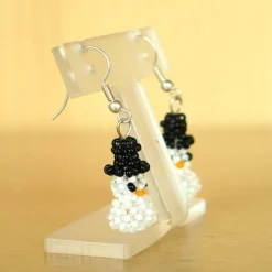 Hot Schneemann Ohrringe aus Rocailles Weihnachtsaccessoires