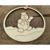 Winter|Hübsches Aus Holz Schneemann-Anhänger aus Holz für die Winter-, Advents- und Weihnachtszeit / Fensterbild / Holzdeko
