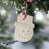 Sale Schneemannkopf, Keramik Weihnachten, Christbaumschmuck, Wohndeko Baumschmuck