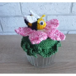 Best Schönes Glas mit Schraubverschluss, gehäkelter Blume und Biene Geschenke
