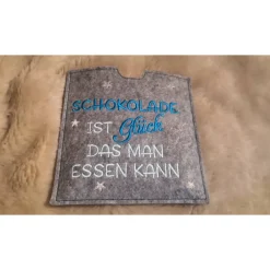 Online Schokoladenhülle aus Filz bestickt, quadratisch XL allgemein Geschenkverpackungen
