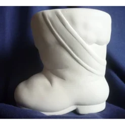 New Schrühware,Weihnachtsmann,Windlicht Kindergeburtstag,Deco,Weihnachten,Nicolausstiefel,Stiefel,Keramik zum selbstbemalen Bastelzubehör