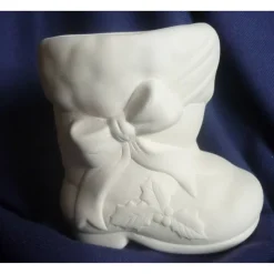 New Schrühware,Weihnachtsmann,Windlicht Kindergeburtstag,Deco,Weihnachten,Nicolausstiefel,Stiefel,Keramik zum selbstbemalen Bastelzubehör