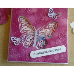 Sale Schüttelkarte Schmetterlinge Geburtstagskarte Glückwunschkarte Shaker Geburtstag Grußkarte Glückwunschkarten