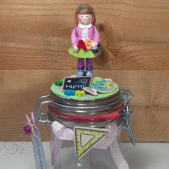 Discount Schulanfang Einschulung Geldgeschenk Geschenkglas personalisierbar für Mädchen Kinder Glückwunschkarten