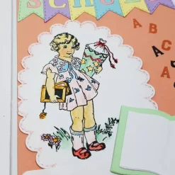 Glückwunschkarten|Rosarium Schule Mädchen Geldgeschenkkarte Grußkarte Zuckertüte ABC Glückwunschkarte