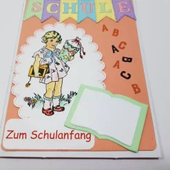 Glückwunschkarten|Rosarium Schule Mädchen Geldgeschenkkarte Grußkarte Zuckertüte ABC Glückwunschkarte