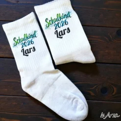 Schulkind 2026 Socken,Tennissocken, Personalisierbar, Strümpfe, Geschenkidee Einschulung Kinder Einschulung
