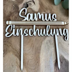Schulkind Cake Topper Set personalisiert / Einschulung Deko / ABC Schultüte Kinder Einschulung
