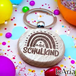 Best Schulkind Holz Schlüsselanhänger / Schulranzen-Anhänger / Schultütenfüllung/ Einschulungs-Geschenk/personalisiert Kinder Einschulung